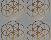 Seed of life SET of 4 sacred geometry copper vinyl decals