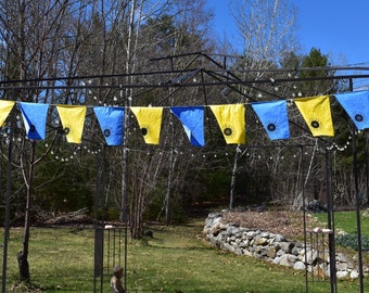 Sunflower yellow blue decorative garden flags