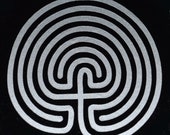 Labyrinth SET of 4 silver classic 7 circuit vinyl decals