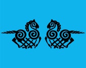 Sleipnir SET of 2 black Viking Odin vinyl decals