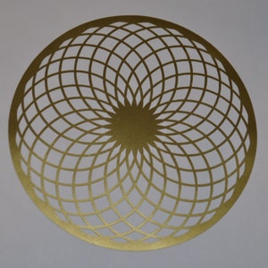 Torus sacred geometry gold 5" vinyl decal
