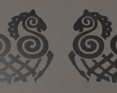 Sleipnir SET of 2 silver Viking Odin vinyl decal