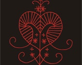 Erzulie voodoo veve red vinyl decal