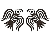 Viking ravens SET of 2 matte black vinyl decal