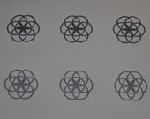 Seed of life SET of 6 silver vinyl decal