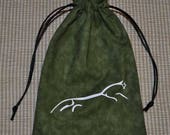 Celtic Uffington white horse tarot rune dice bag