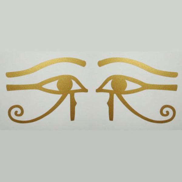 Egyptian Eye of Thoth Horus Ra gold vinyl decals