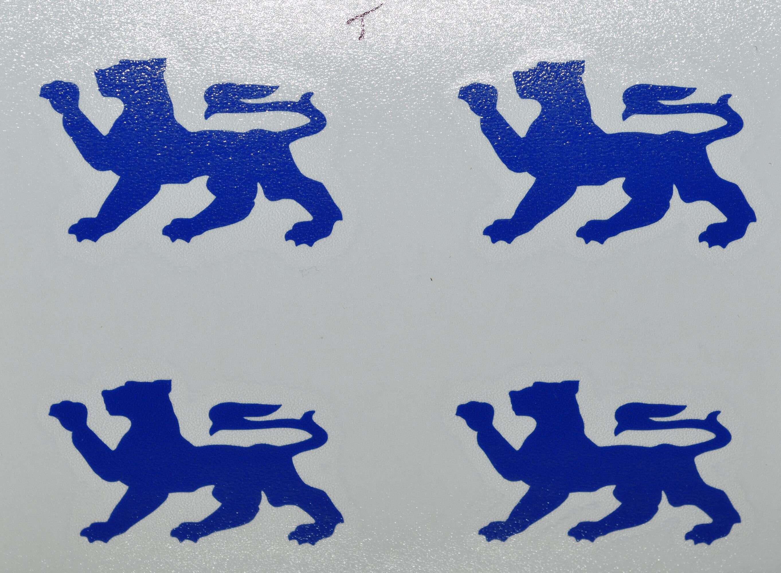 Sca Decals SCA East SET of 4 Tiger Transparent Blue 1