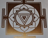 Kali Yantra mandala copper vinyl decal