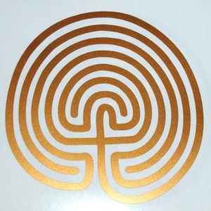 Labyrinth SET of 4 copper classic 7 circuit vinyl decals image 2