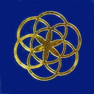 Seed of life SET of 6 gold mirror vinyl decal
