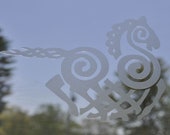 Sleipnir Viking etched glass vinyl decal