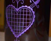Erzulie Dantor voodoo veve metallic purple vinyl decal