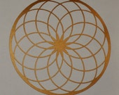 Torus sacred geometry copper vinyl decal