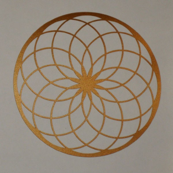 Torus sacred geometry copper vinyl decal