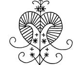 Erzulie voodoo veve MATTE black vinyl decal