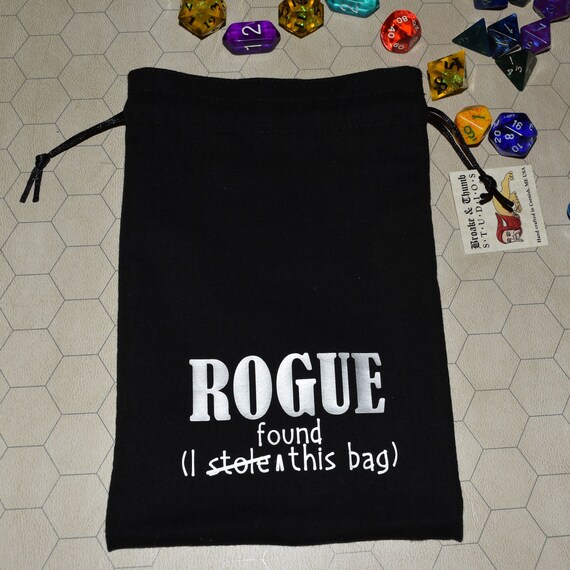 Bolsa De Dados Negra Con Broche Divertido – Accesorio De Rol Para Juegos De Mesa TRPG, Estuche Portátil Con Cordón De Almacenamiento, Imprescindible Para Jugadores