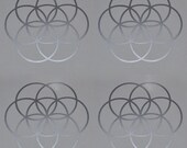 Seed of life SET of 4 sacred geometry silver vinyl decals