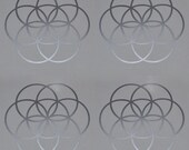 Seed of life SET of 4 sacred geometry silver vinyl decals