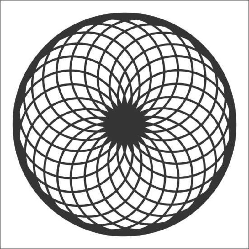 Torus Sacred Geometry Black Vinyl Decal Etsy