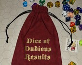 DUBIOUS DICE Dungeons and Dragons game bag