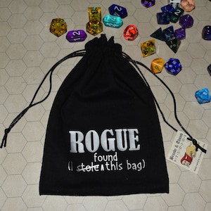 ROGUE Dungeons and Dragons game dice bag