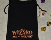 WIZARD Dungeons and Dragons game dice bag