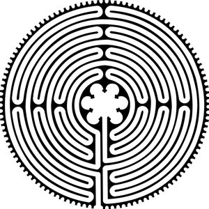 Download digitale vettoriale del labirinto della cattedrale di Chartres