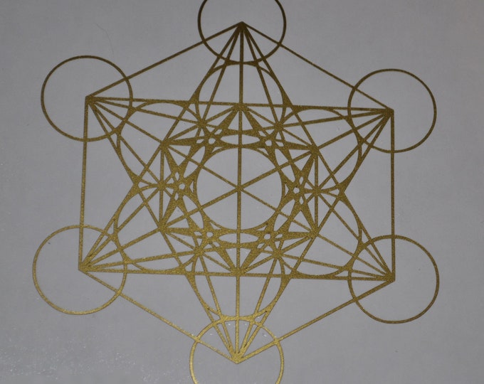 Metatron's Cube Sacred Geometry Gold Vinyl Decal - Etsy