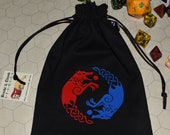 Viking wolf Skoll Hati rune dice bag