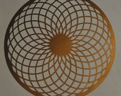 Torus sacred geometry copper vinyl decal