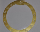Ouroboros gold vinyl decal