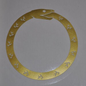 Ouroboros gold 3" vinyl decal