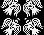 Viking raven SET of 4 white vinyl decal