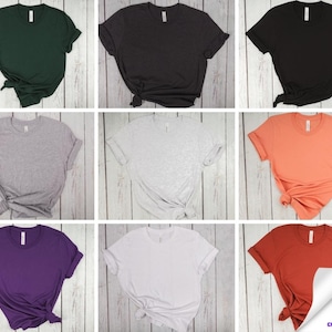 Bella Canvas 3001 Mockup Bundle: Flat Lay T-Shirt Mockups