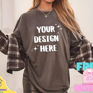 Comfort Colors 1717 Pepper Shirt - Comfort Colors Mockup - 1717 Mockup - Shirt Mockup - Pepper Shirt Mock - Studio Mockup - Pepper Mockup