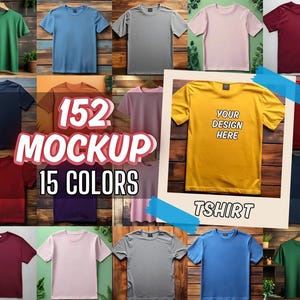 Bella Canvas 3001 Mockup Bundle: 15 Colors, Apparel Flat Lay