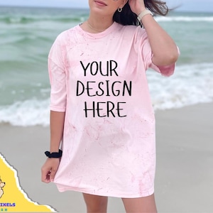 Comfort Colors 1745 Clay, Comfort Colors Color Blast, Clay Mockup, Pink Shirt Mockup, Comfort Color Mockup, Tye Dye Tshirt Mockup
