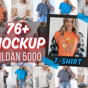 Gildan 18000 Sweatshirt Mockup Bundle: Comfy Colors, Real Model (Digital Download)