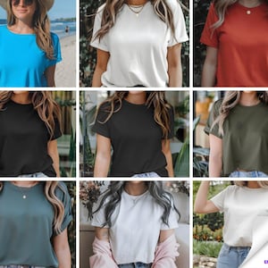 24+ Bella Canvas 3001 Mockups, T-shirt Mockup Bundle, 3001 Bella Canvas Bundle, Model Shirt Mockup, Best Boho T-Shirt Mockup Bundle