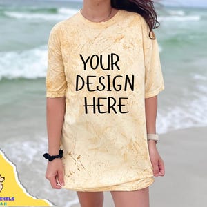 Comfort Colors 1745 Citrine, Comfort Colors Color Blast, Citrine Mockup, Yellow Shirt Mockup, Comfort Color Mockup, Tye Dye Tshirt Mockup