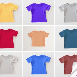 Bella Canvas 3001T Toddler Shirt Mockup Bundle: Flat Lay JPG (Digital Download