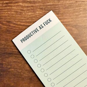Block Checkliste „Productive as fuck“ | To do Liste, Organizer, Liste, Organisieren, Einkaufsliste, Produktivität, Abreißblock, Motivation