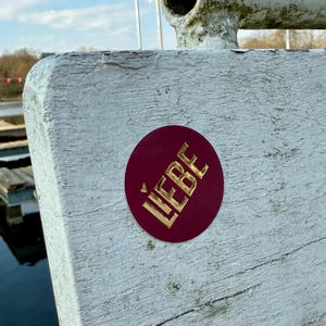 Sticker „LIEBE“ B-Ware | Aufkleber in Gold, Goldfolienprägung, Sticker mit Kompliment, Muttertag, Aufkleber für Freundin, Sticker  Hochzeit