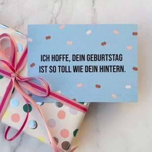 Postkarte „Ich hoffe, dein Geburtstag ist so toll wie dein Hintern“ | lustige Geburtstagskarte, Popo, Booty, witzige Karte zum Geburtstag