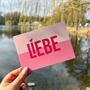 Postkarte "Liebe" geteilt | Karte für Jahrestag, Karte zur Hochzeit, Muttertagskarte, Liebe für alle, Postkarte zum Valentinstag, Liebe ist