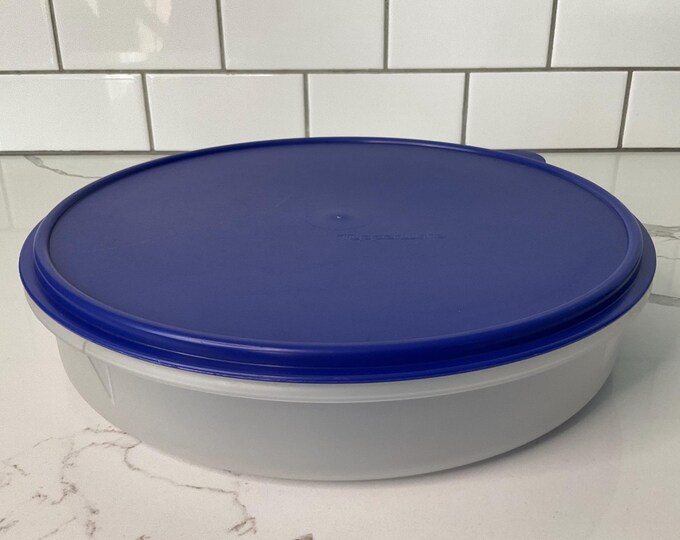 Vintage Blue Tupperware Storage Container With Lid – Retro Kitchenware ...