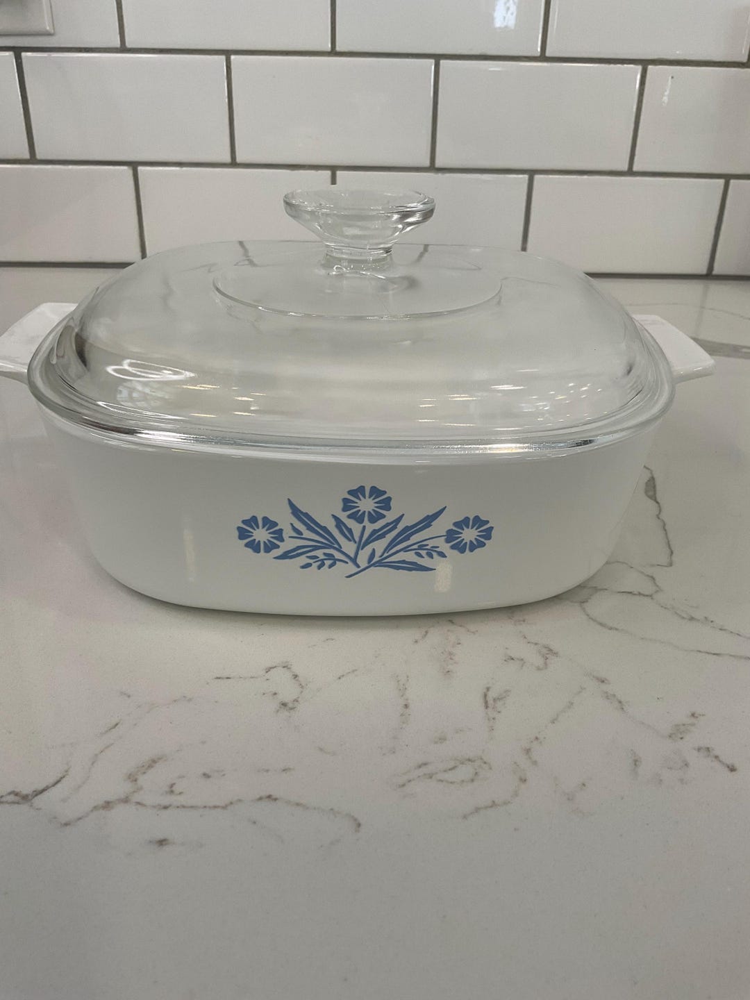 Vintage Corning Ware Blue Cornflower Casserole Dish: 2 Liter Pyroceram ...