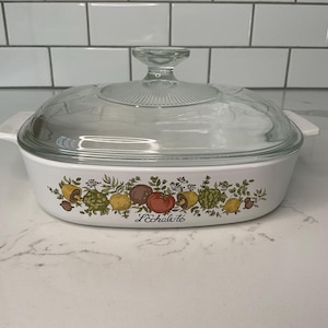 Vintage Corning Ware Spice of Life A-2-B Casserole Dish with Lid – 2 Quart