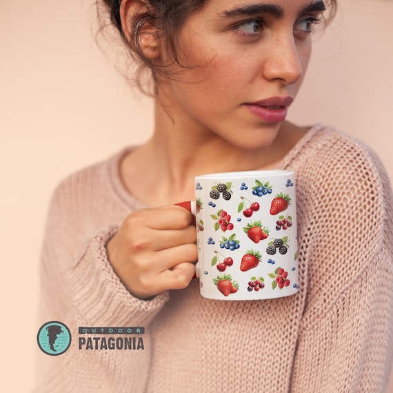 Patagonian Berry Mug | 11oz and 15oz Sizes | Gift for Coffee Lovers